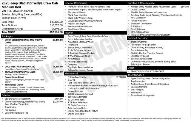 Used 2023 Jeep Gladiator Sport AWD/4WD image 12