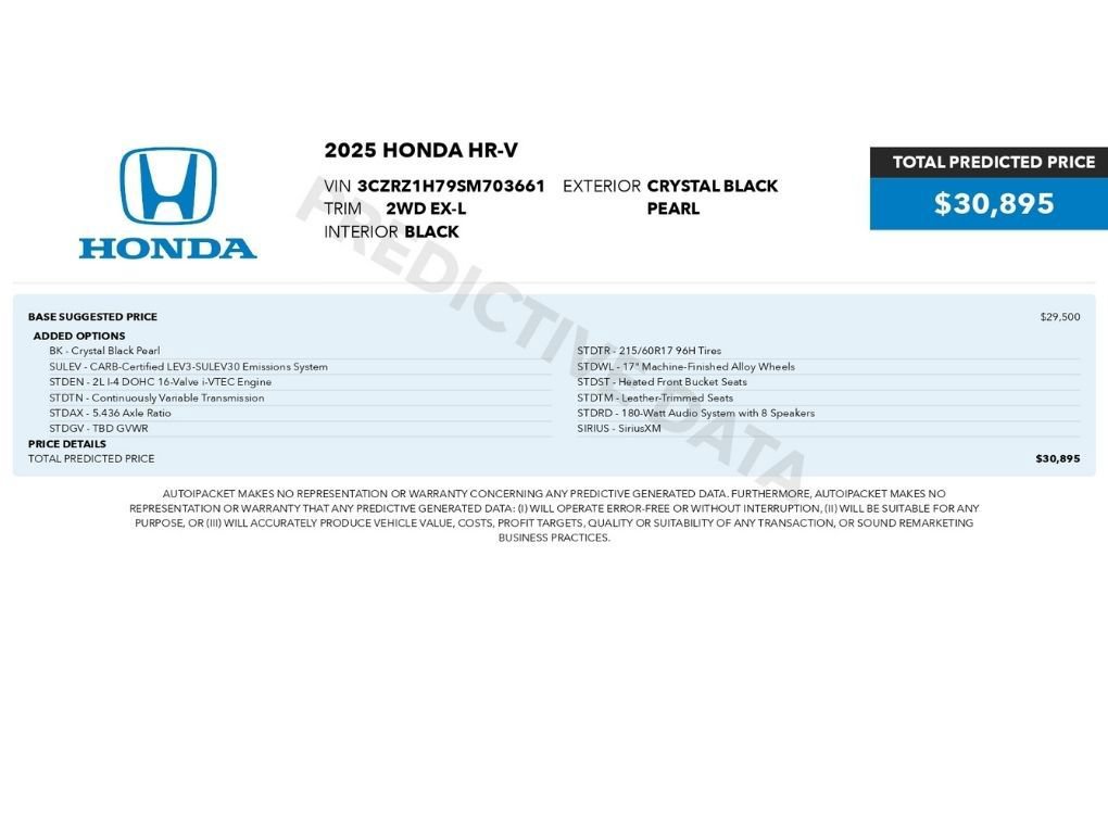 Used 2025 Honda HR-V EX-L image 2