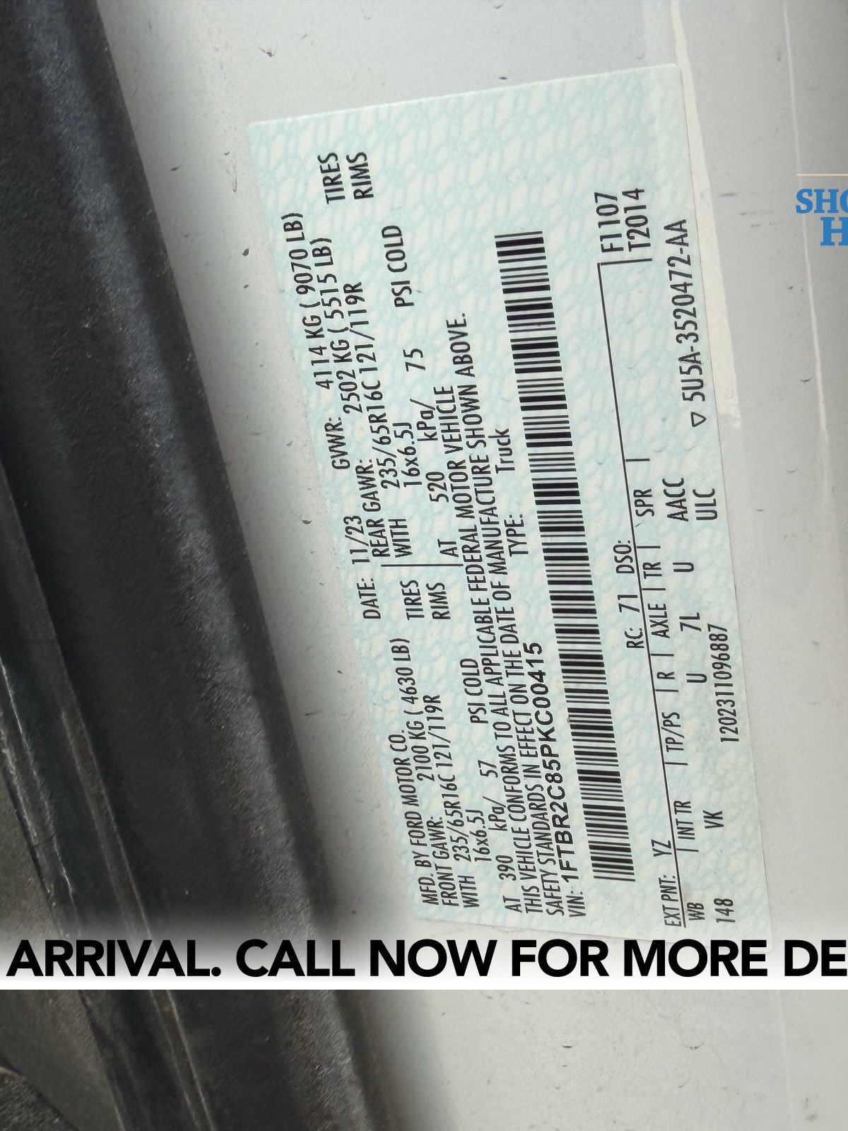 Used 2023 Ford Transit 250 Medium Roof AWD w/ Load Area Protection Package image 14