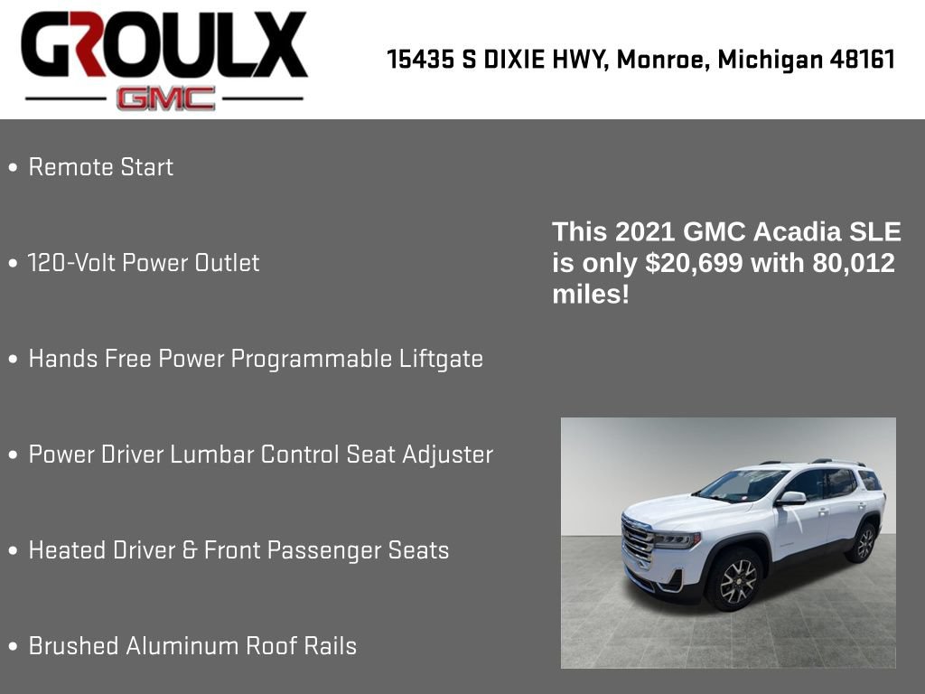Used 2021 GMC Acadia SLE w/ Driver Convenience Package AWD/4WD image 15