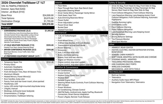 New 2026 Chevrolet TrailBlazer LT w/ Convenience Package image 5