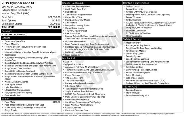 Used 2019 Hyundai Kona SE image 36