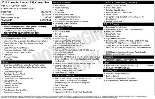 Used 2016 Chevrolet Camaro SS image 6