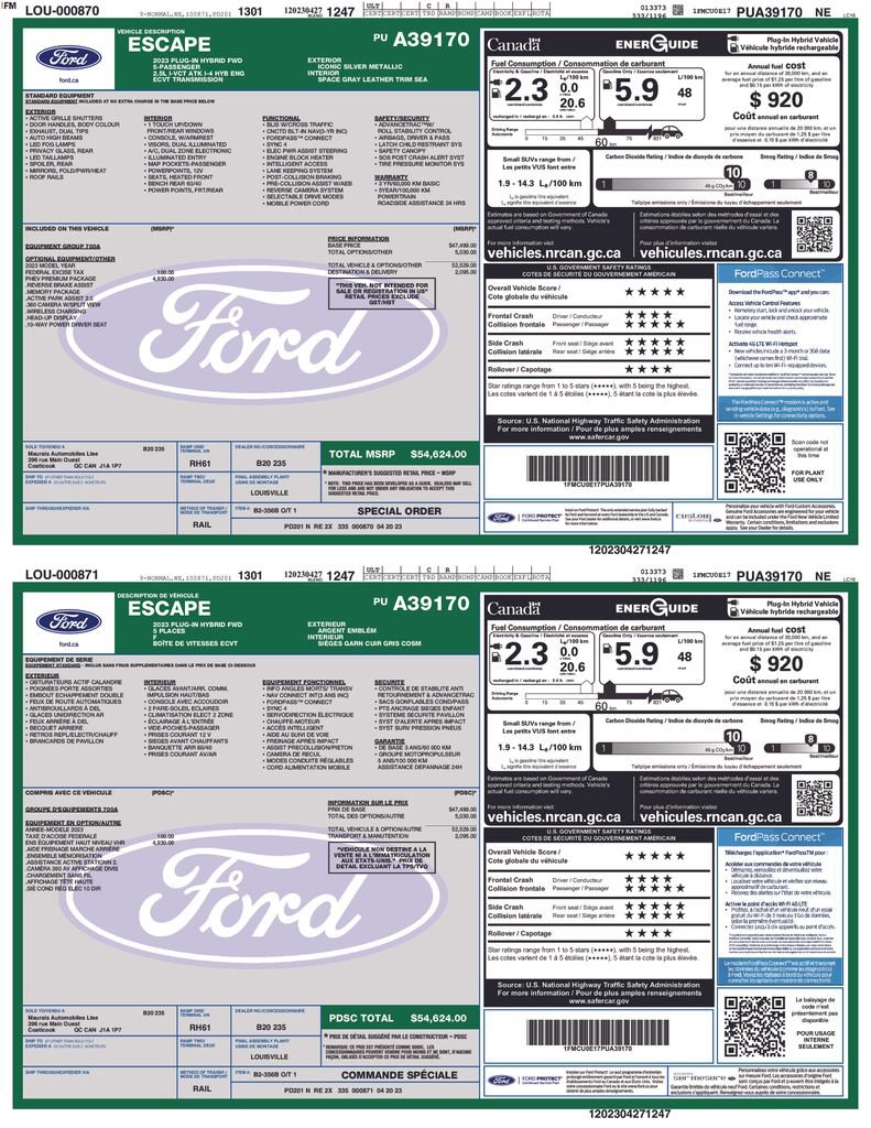 Certified 2023 Ford Escape SE w/ PHEV Premium Package image 29