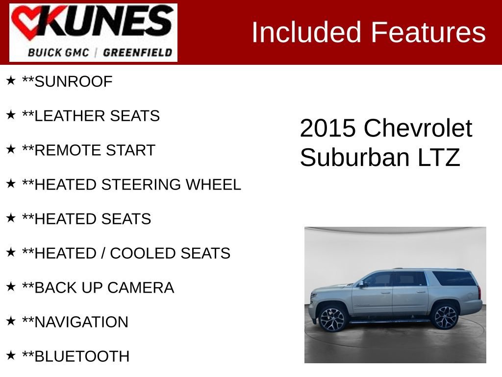 Used 2015 Chevrolet Suburban LTZ AWD/4WD image 2
