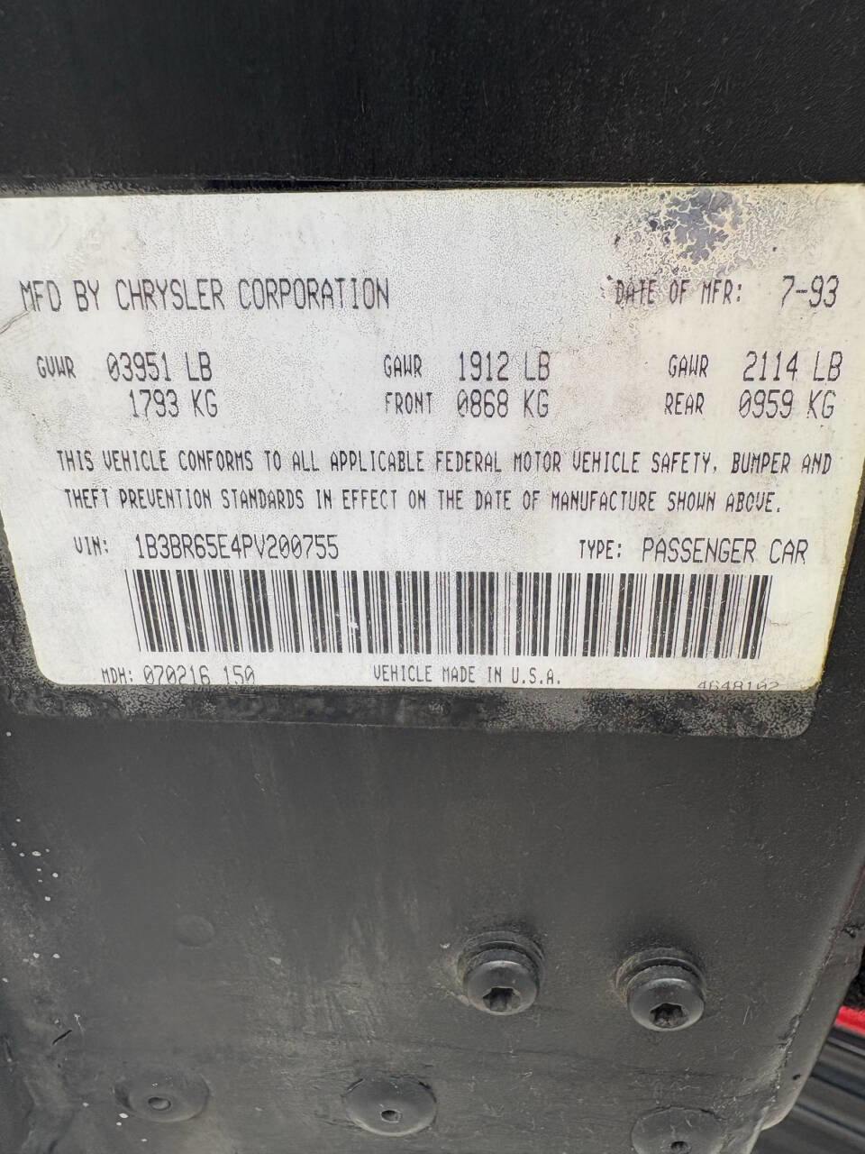 Used 1993 Dodge Viper RT/10 image 10