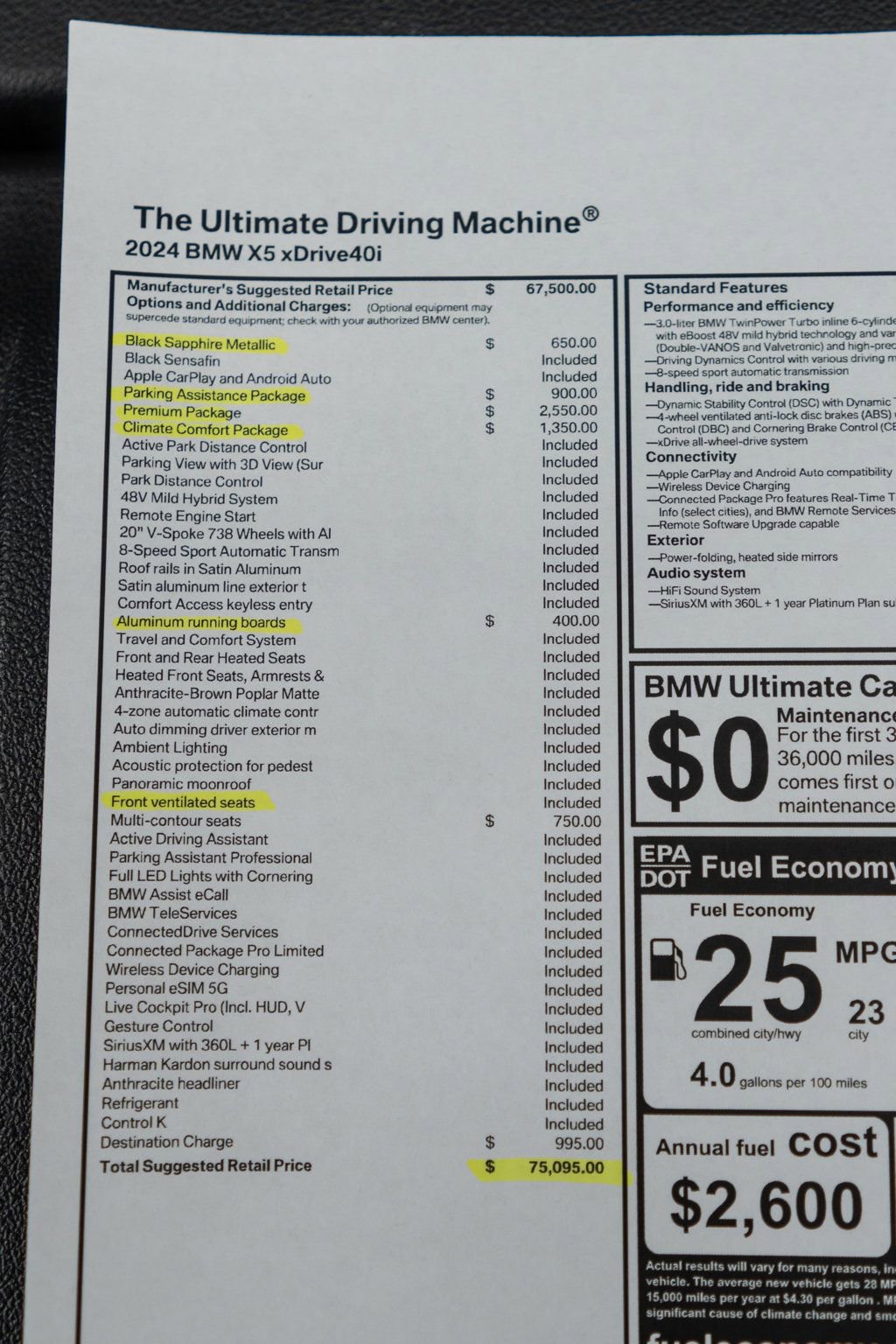 Used 2024 BMW X5 xDrive40i w/ Premium Package image 64