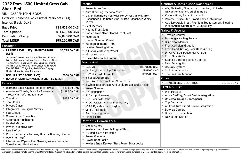 Used 2022 RAM 1500 Limited AWD/4WD image 14