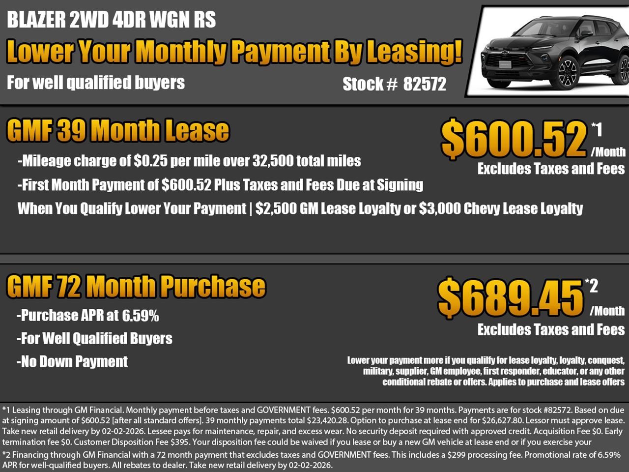 New 2025 Chevrolet Blazer RS w/ Driver Confidence II Package image 2