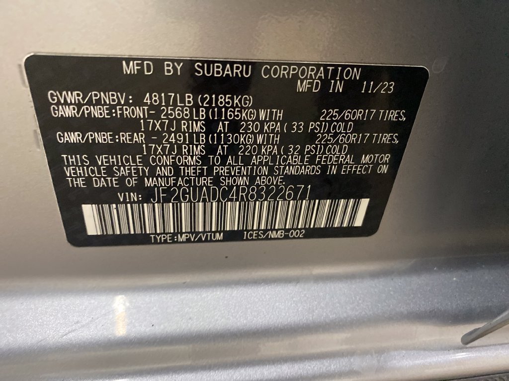 Certified 2024 Subaru Crosstrek 2.0i Premium AWD/4WD image 27