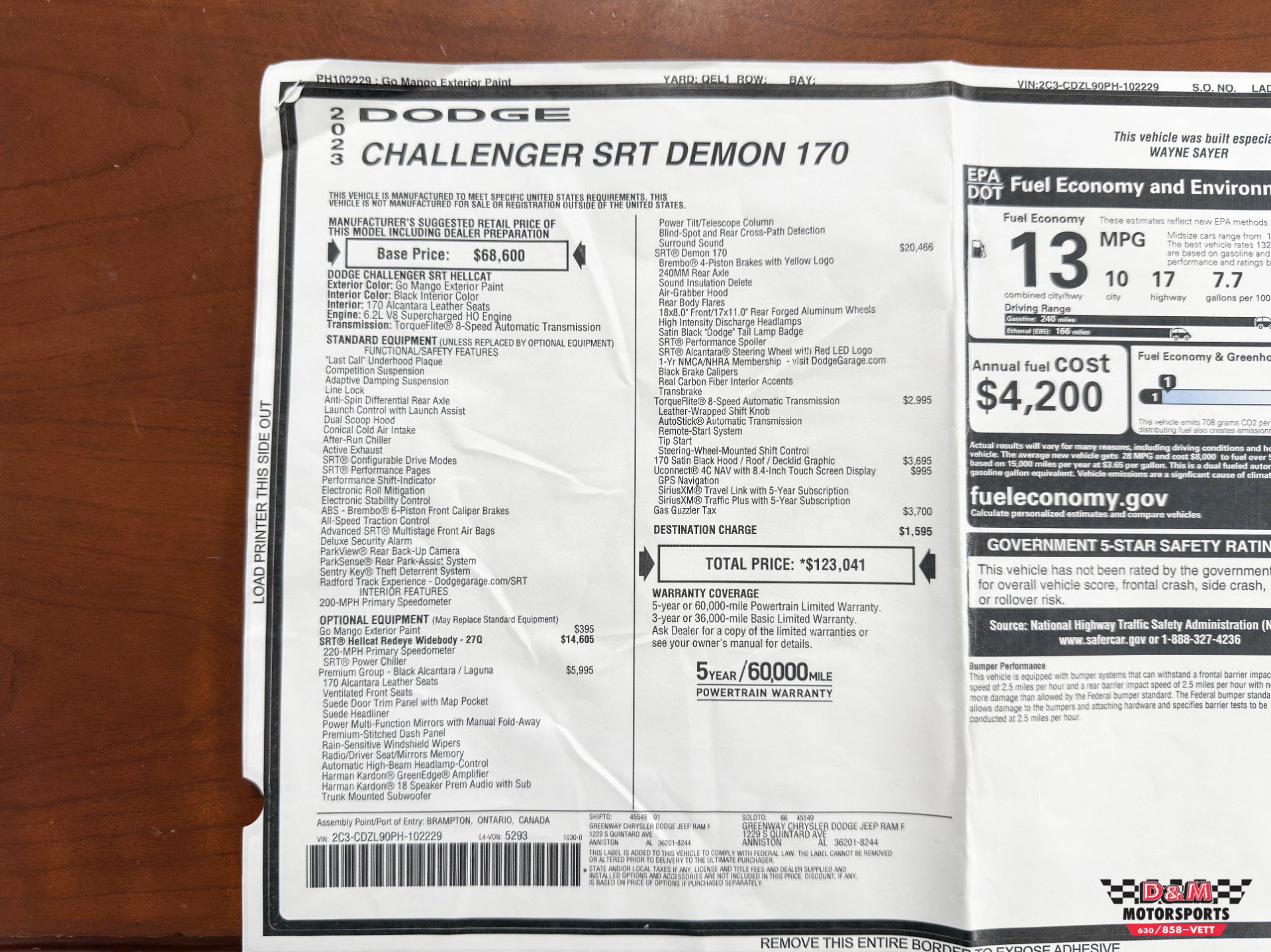 Used 2023 Dodge Challenger SRT Demon 170 RWD image 60