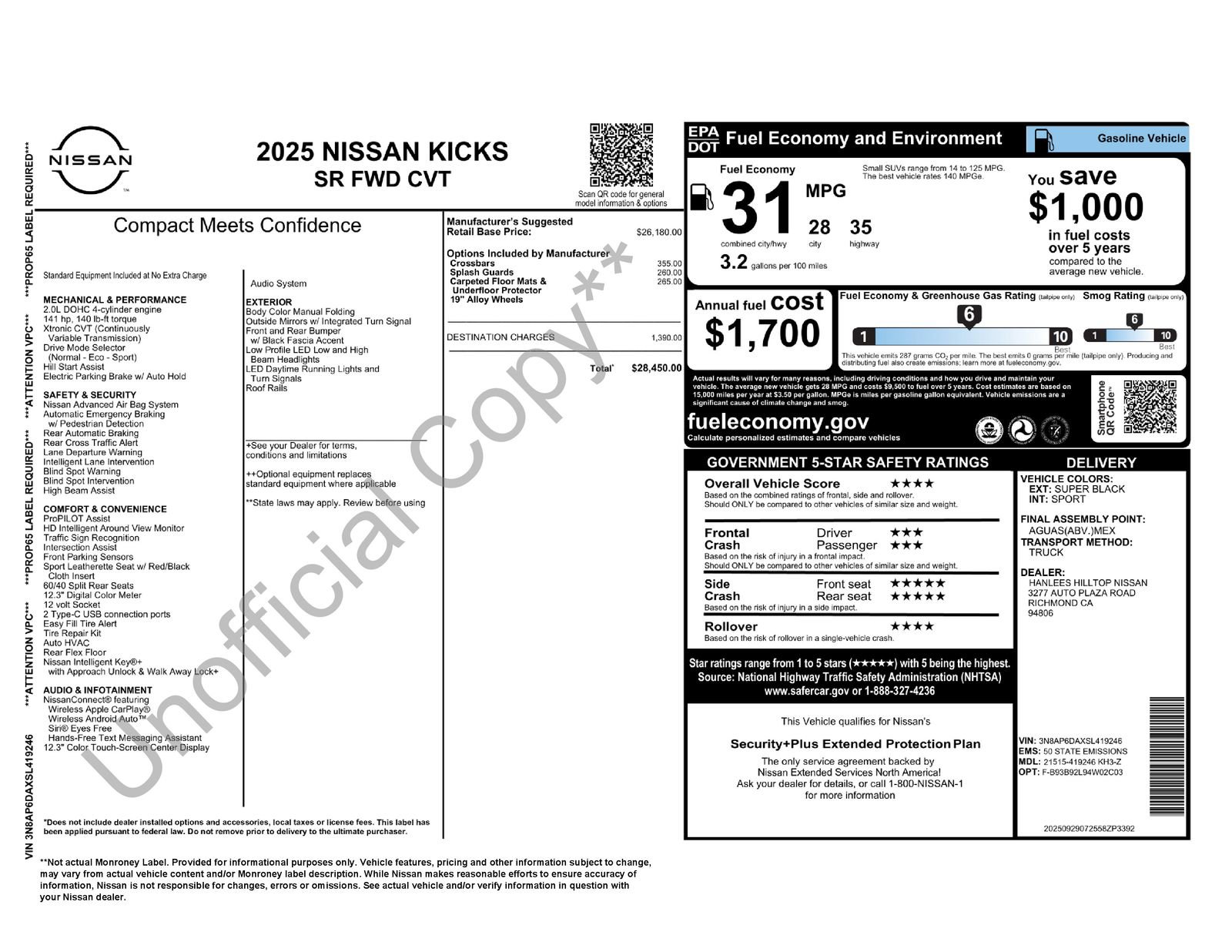 Used 2025 Nissan Kicks SR FWD image 31