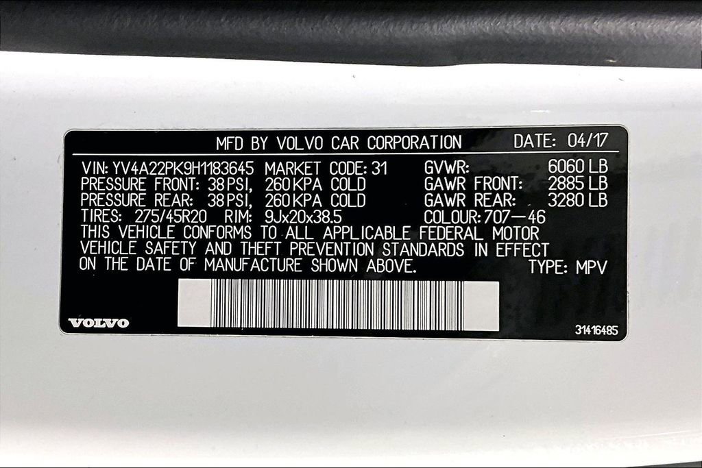 Used 2017 Volvo XC90 T6 Momentum w/ Vision Package image 33