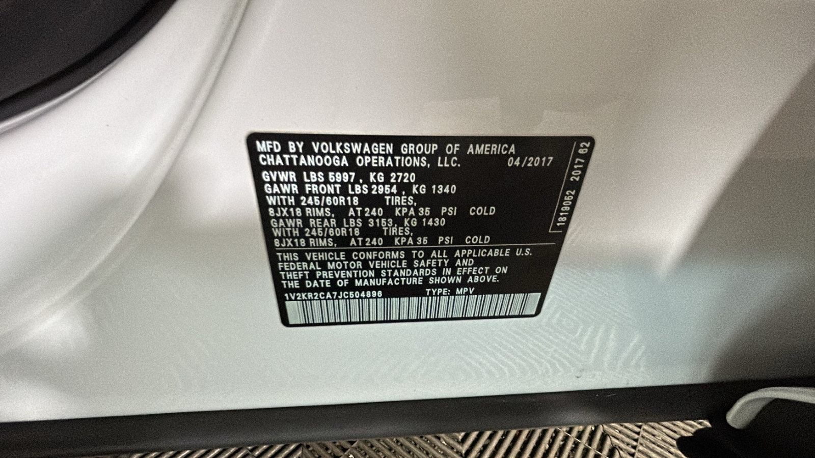 Used 2018 Volkswagen Atlas SE AWD/4WD image 12
