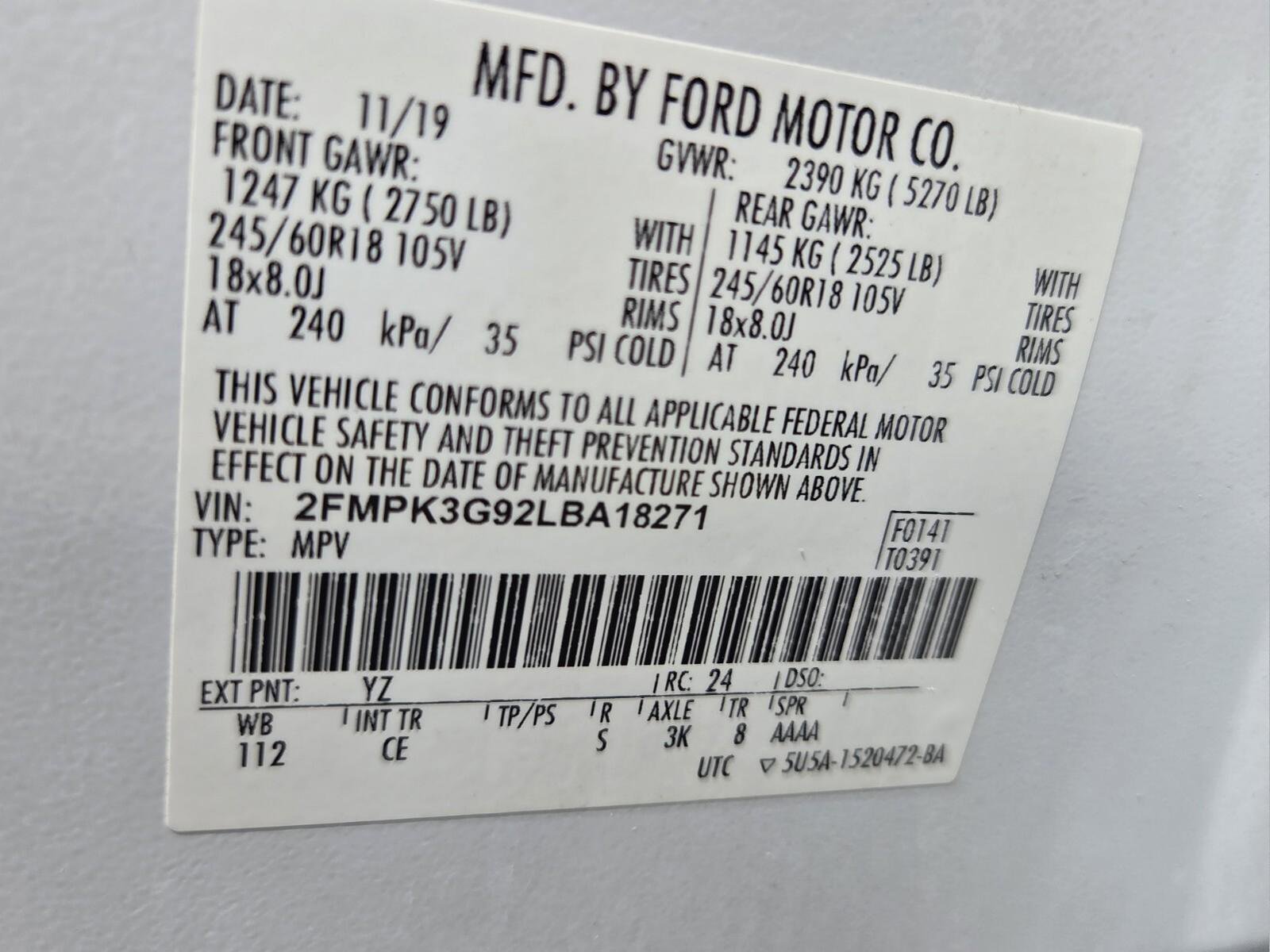 Used 2020 Ford Edge SE FWD image 20