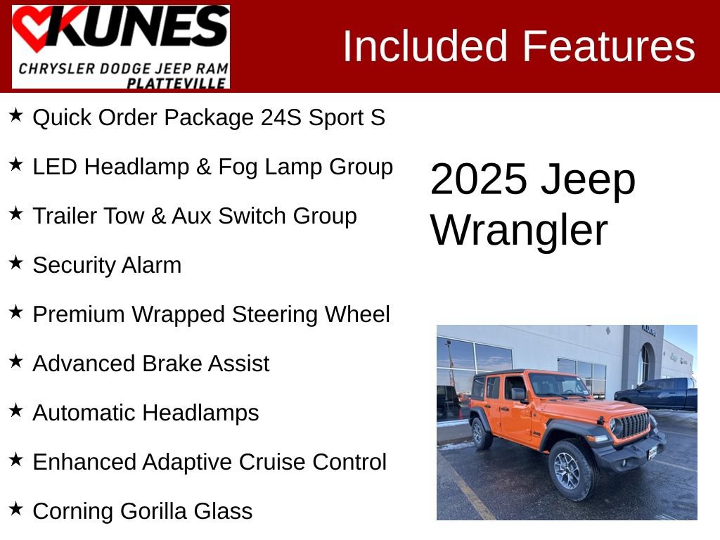 New 2025 Jeep Wrangler Unlimited Sport AWD/4WD image 2