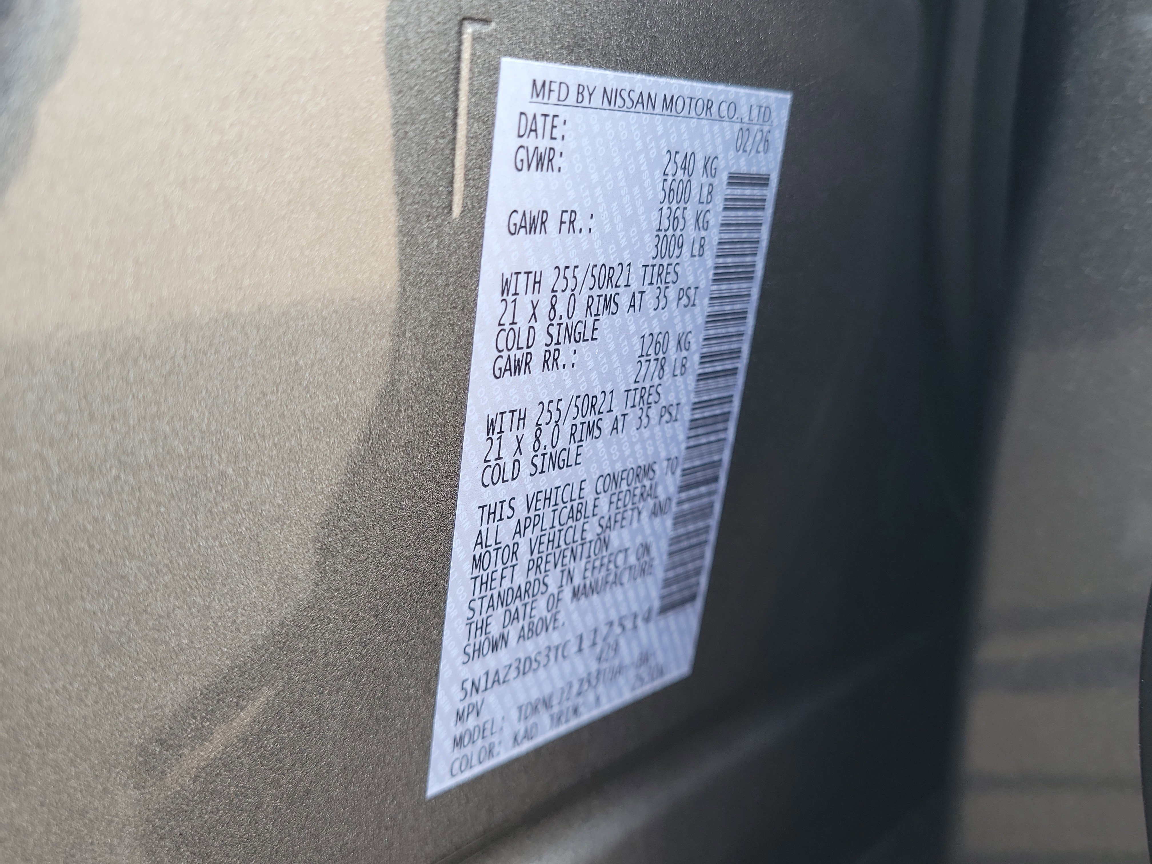 New 2026 Nissan Murano Platinum w/ Cargo Package image 37