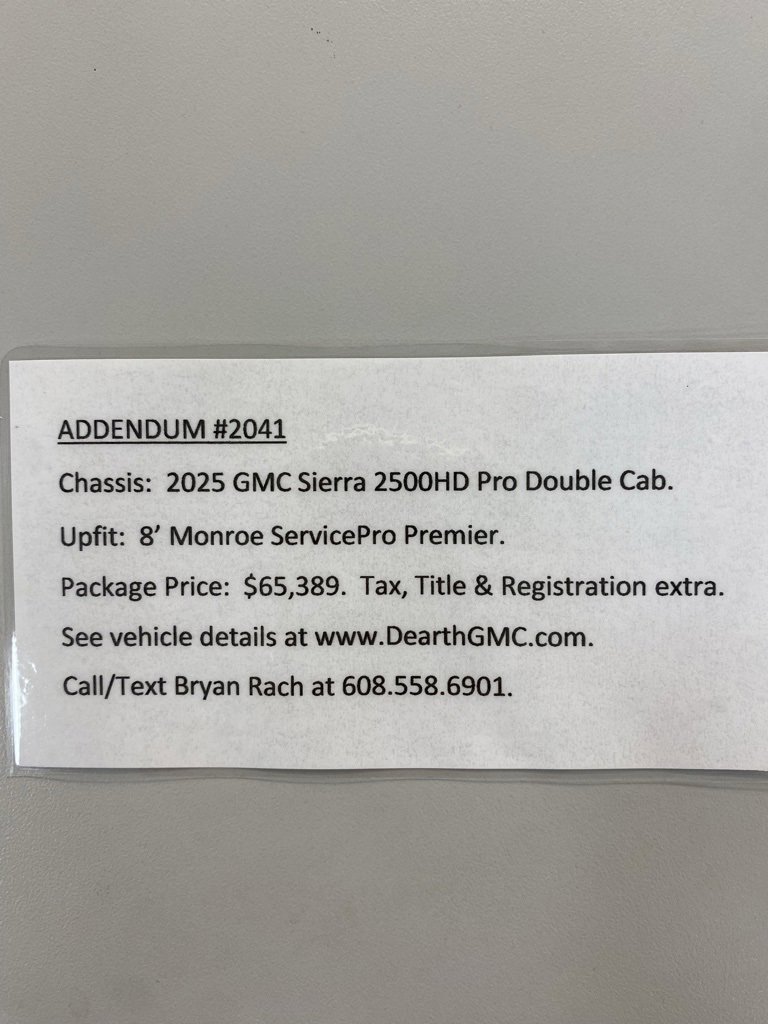 New 2025 GMC Sierra 2500 Pro w/ Convenience Package image 11