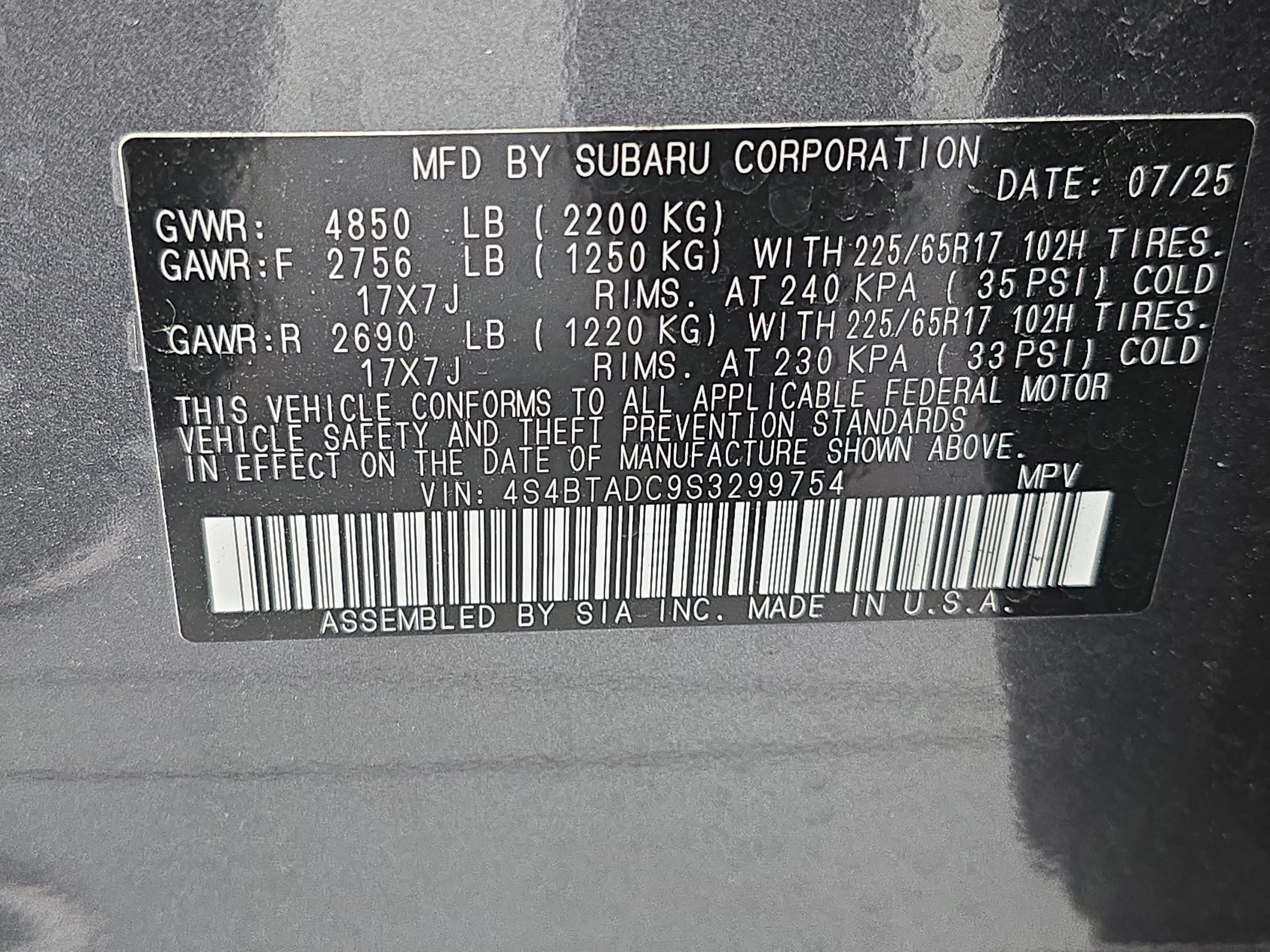 Used 2025 Subaru Outback Premium w/ Popular Package #1A AWD/4WD image 35
