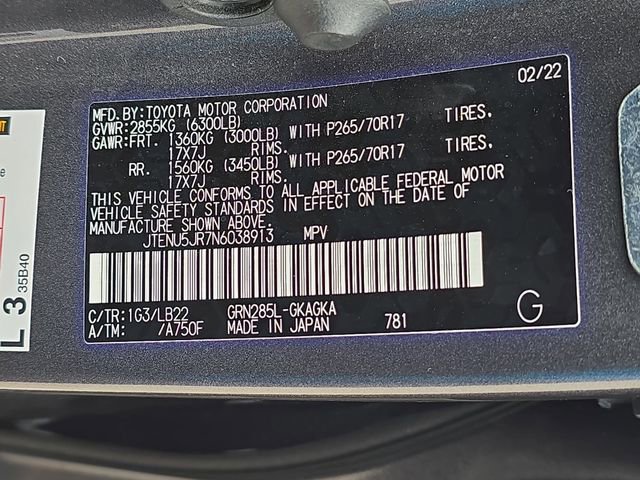 Used 2022 Toyota 4Runner SR5 Premium w/ Moonroof Package AWD/4WD image 36