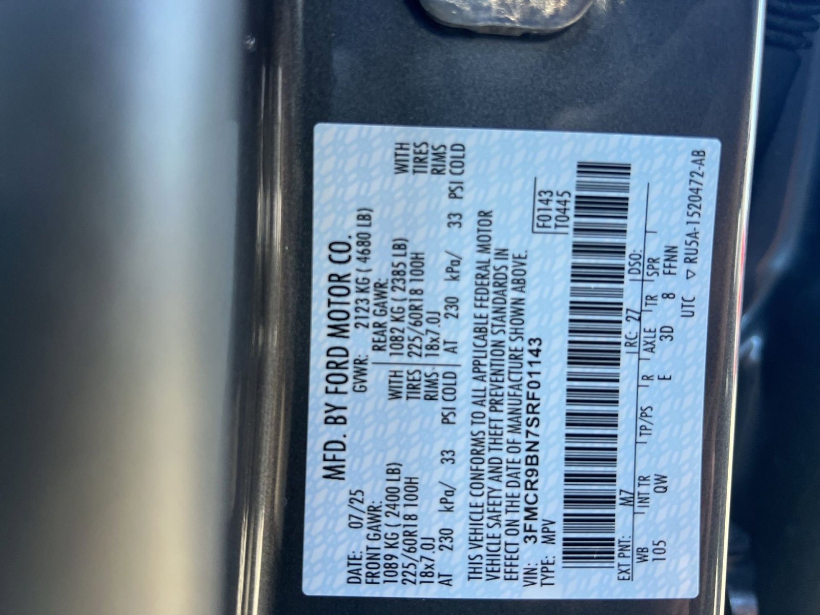 Used 2025 Ford Bronco Sport Big Bend w/ Convenience Package AWD/4WD image 36