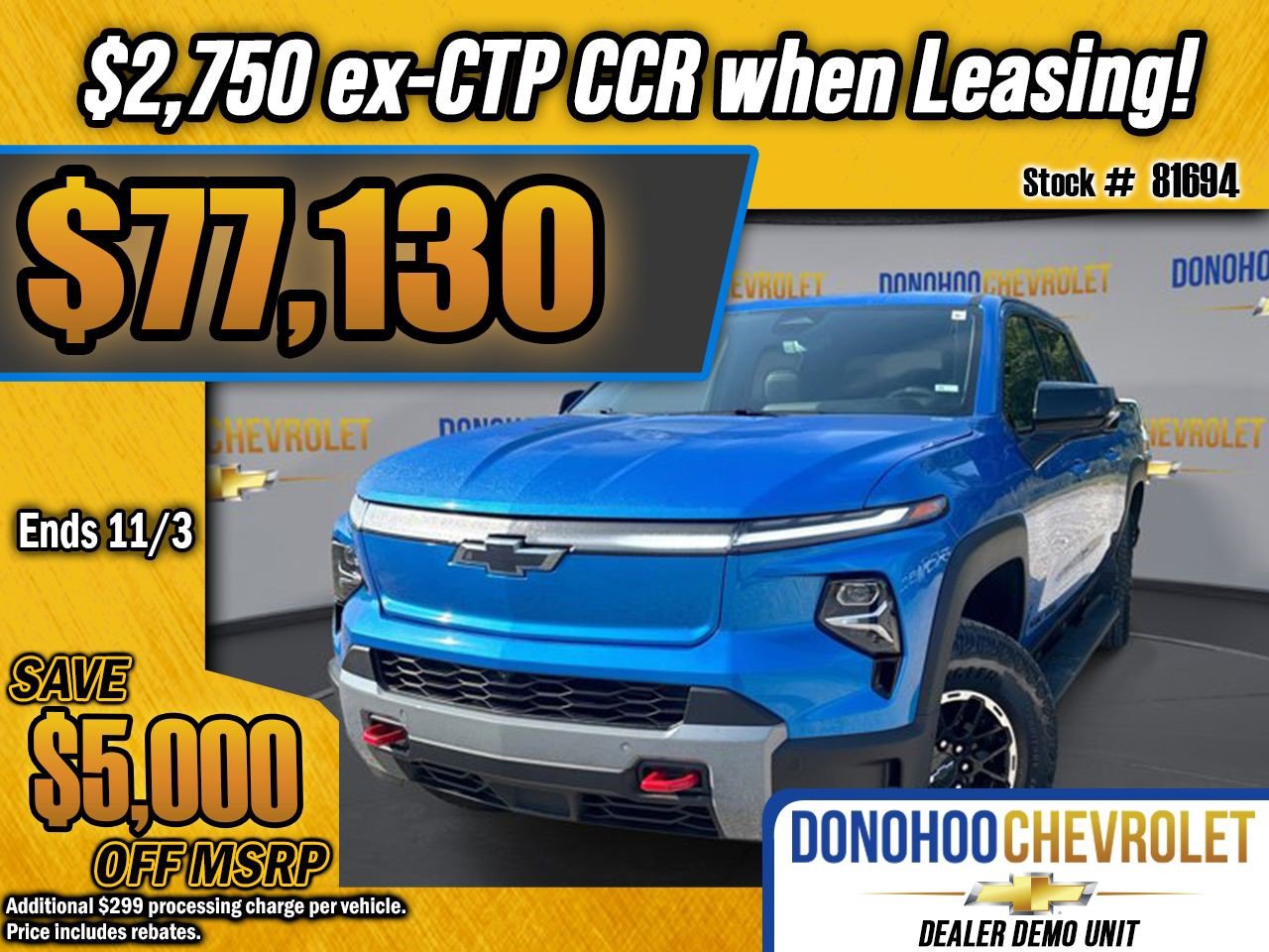 New 2026 Chevrolet Silverado EV Trail Boss w/ Premium Package image 1