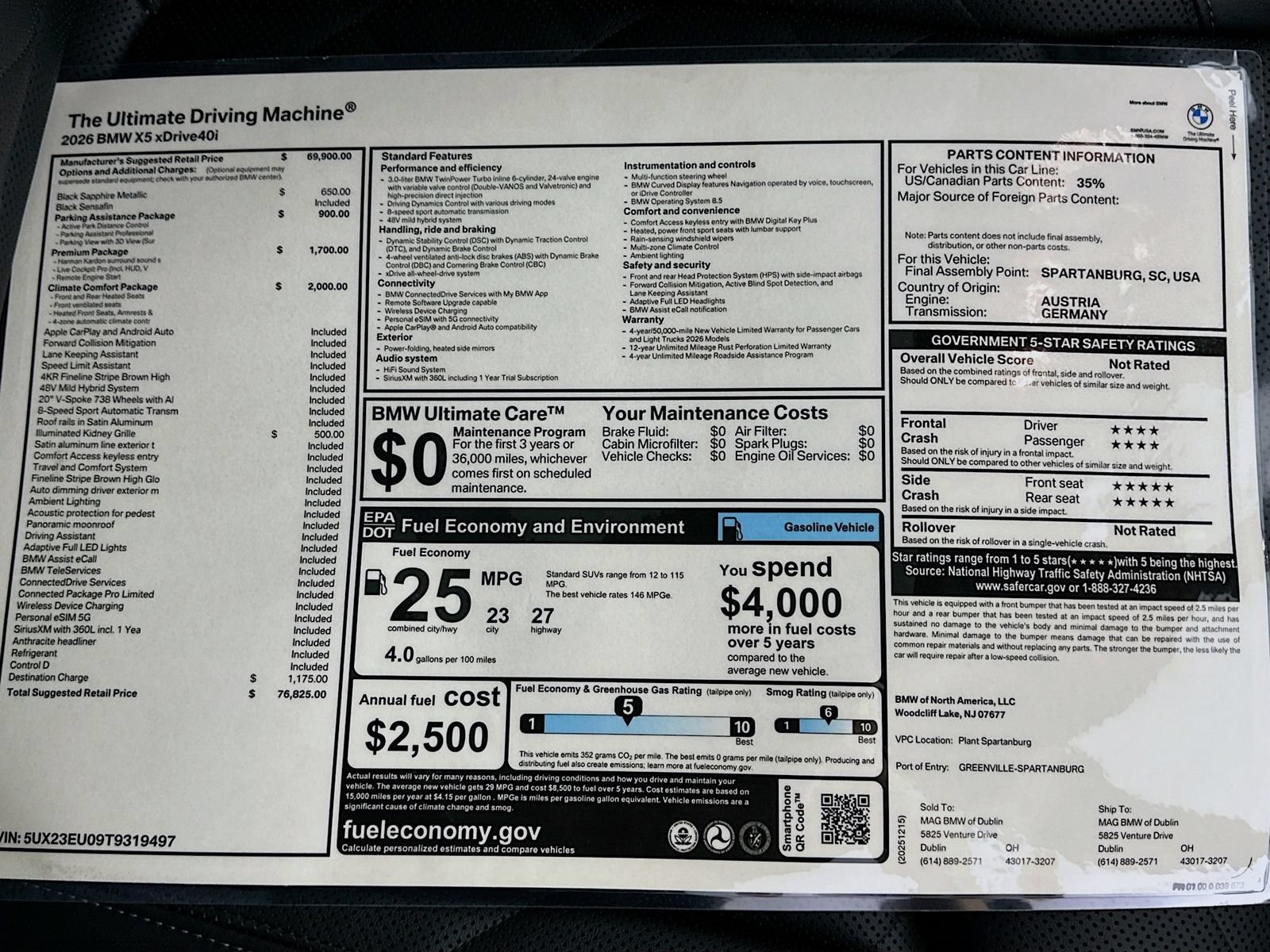 New 2026 BMW X5 xDrive40i w/ Climate Comfort Package AWD/4WD image 47