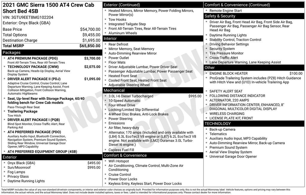 Used 2021 GMC Sierra 1500 AT4 w/ AT4 Premium Package AWD/4WD image 29