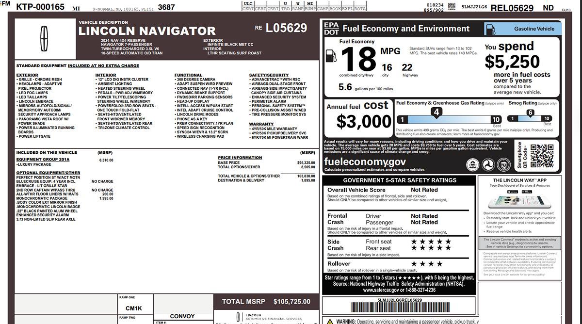 Used 2024 Lincoln Navigator Reserve AWD/4WD image 11