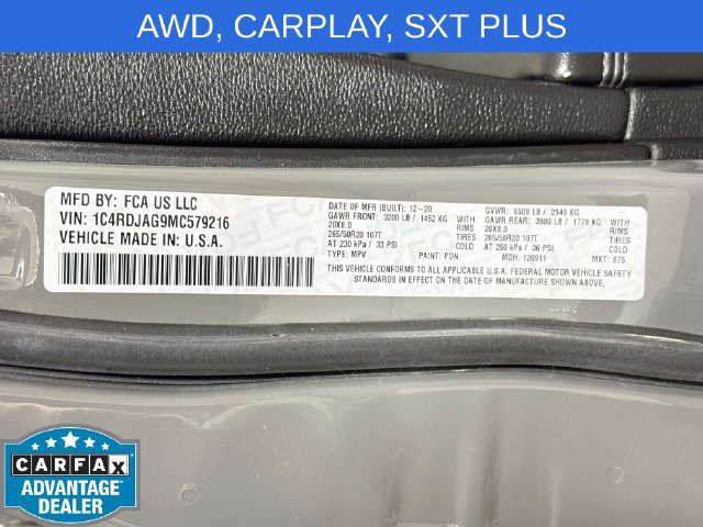 Used 2021 Dodge Durango SXT AWD/4WD image 30