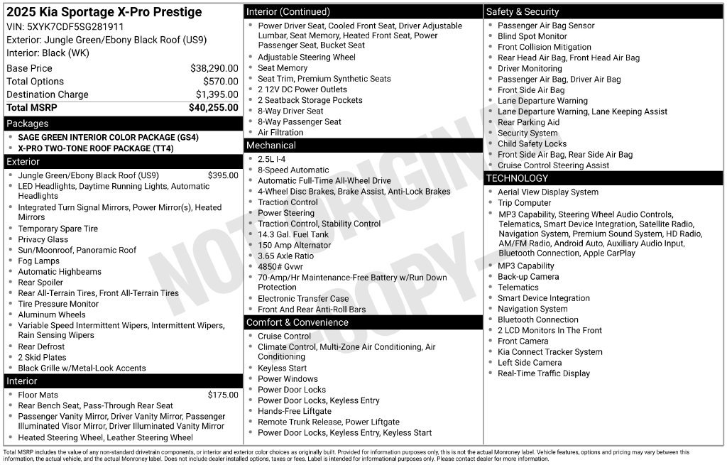 Used 2025 Kia Sportage X-Pro Prestige AWD/4WD image 50
