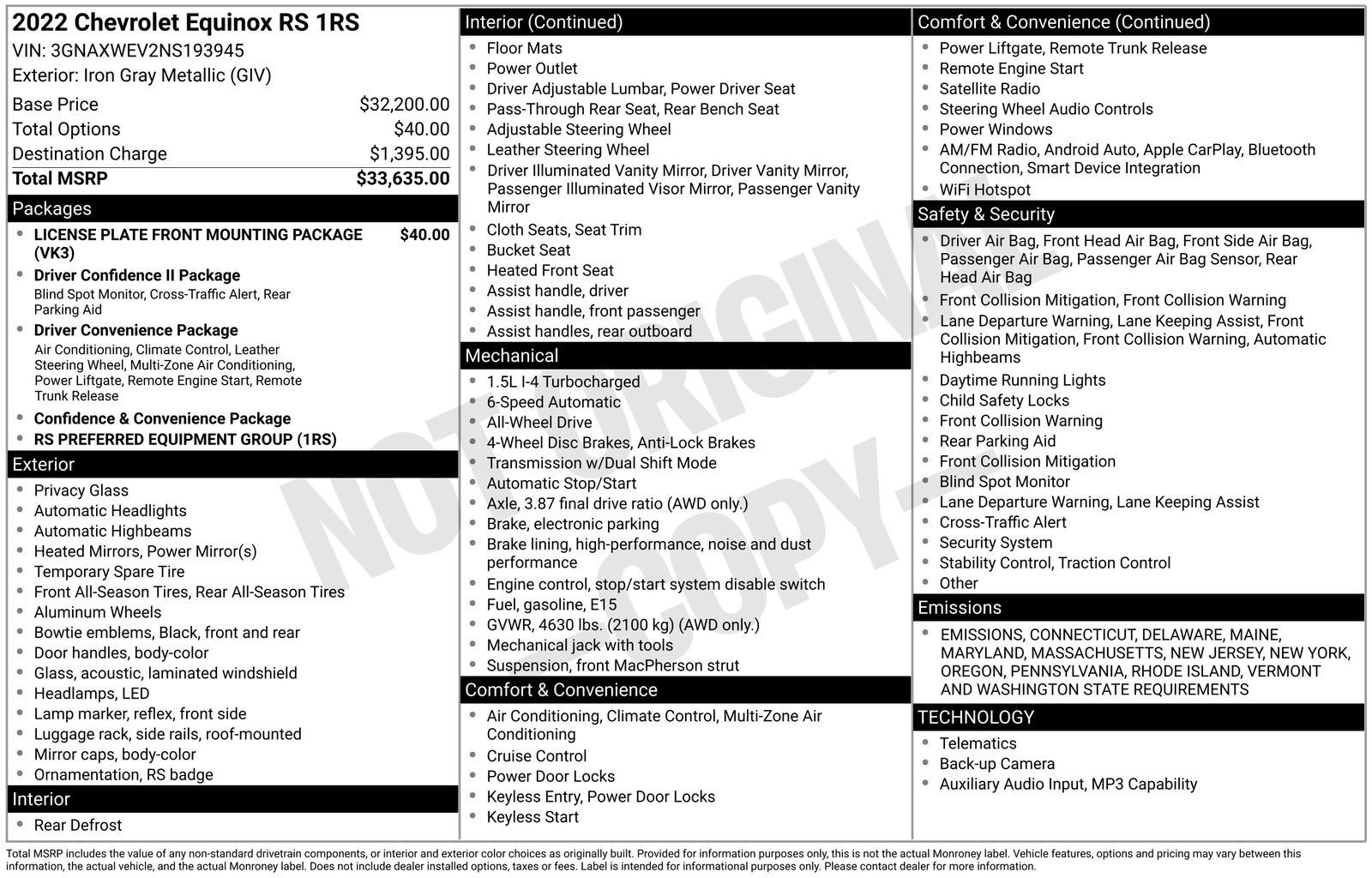 Used 2022 Chevrolet Equinox RS image 42