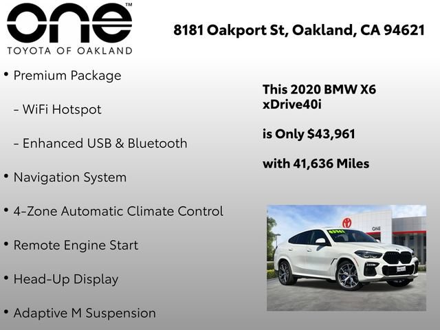 Used 2020 BMW X6 xDrive40i w/ M Sport Package AWD/4WD image 17