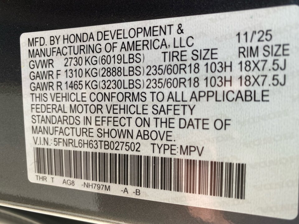 Certified 2026 Honda Odyssey EX-L image 39