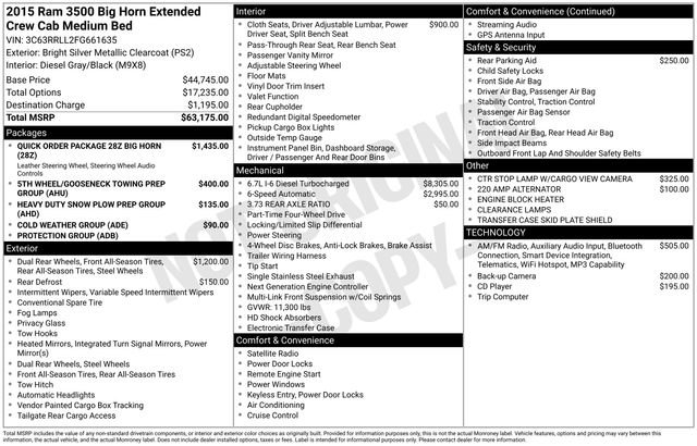 Certified 2015 RAM 3500 Big Horn image 42