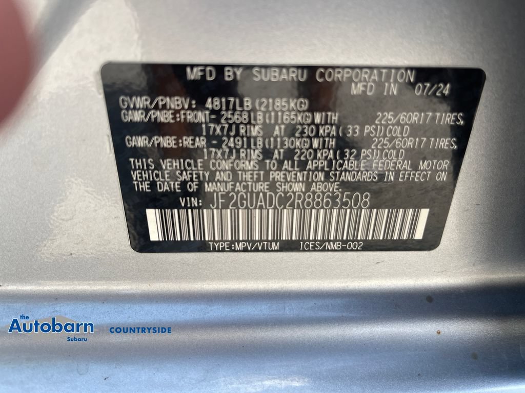Certified 2024 Subaru Crosstrek 2.0i Premium AWD/4WD image 28