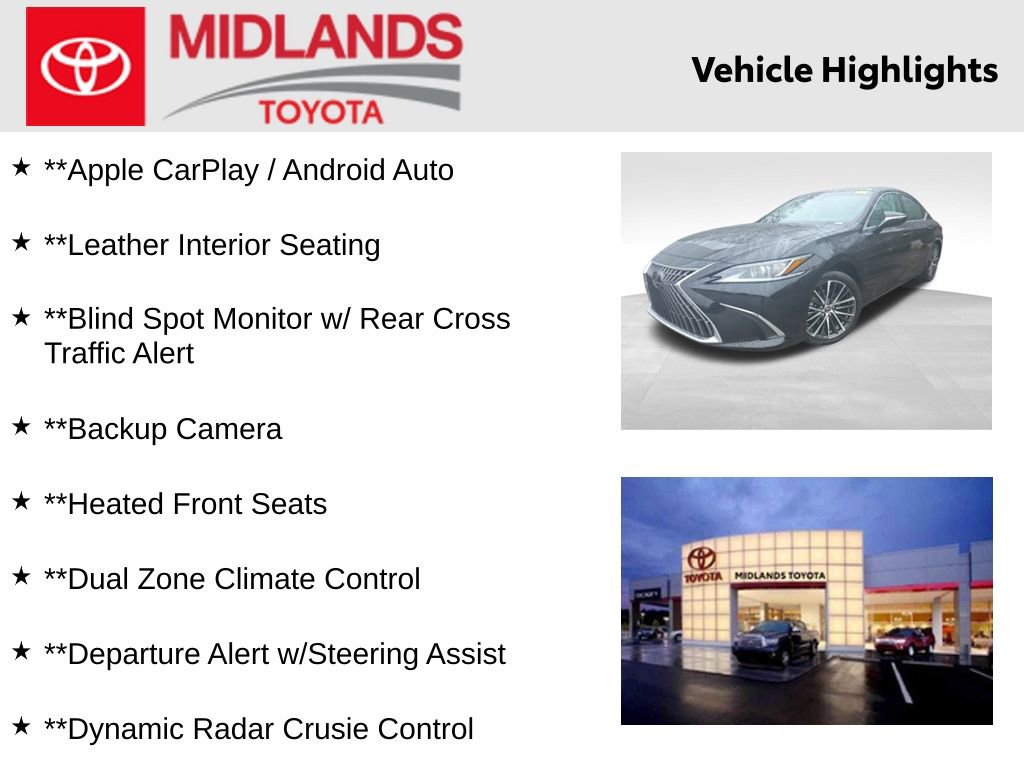 Used 2024 Lexus ES 350 w/ Premium Package image 2