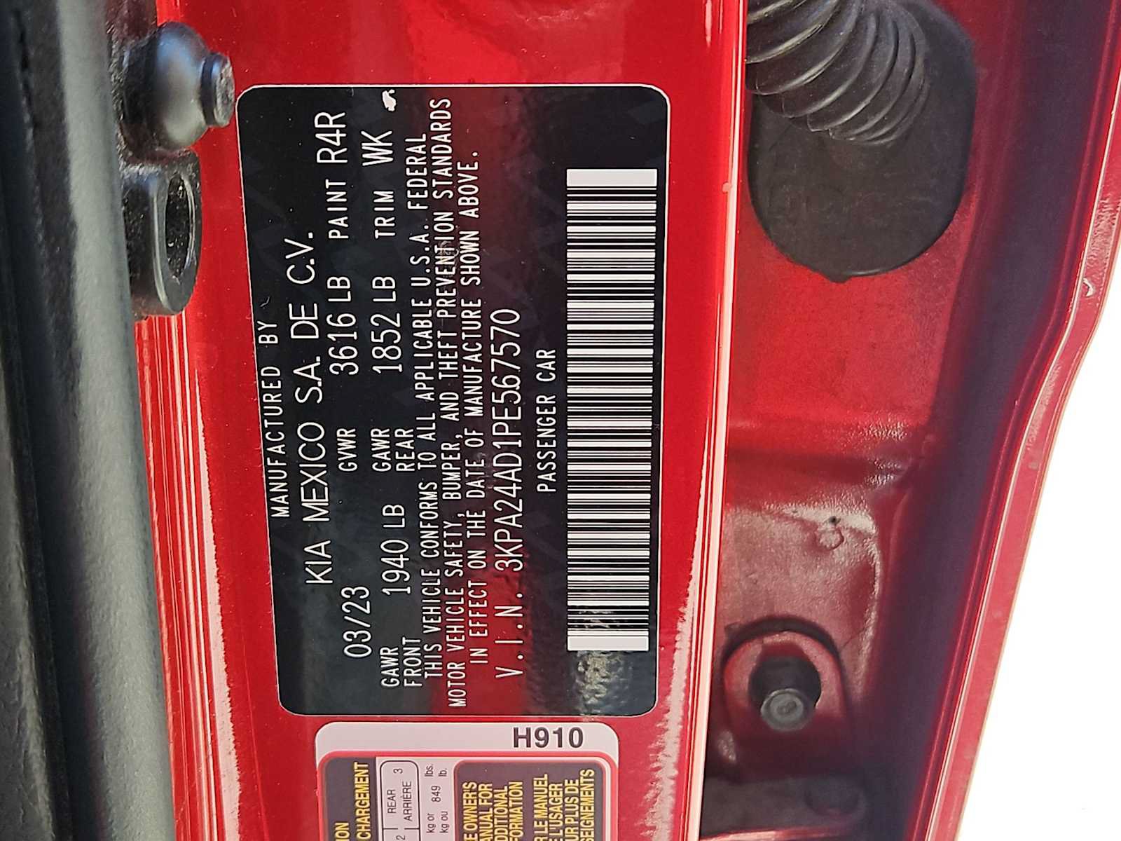Certified 2023 Kia Rio S FWD image 22
