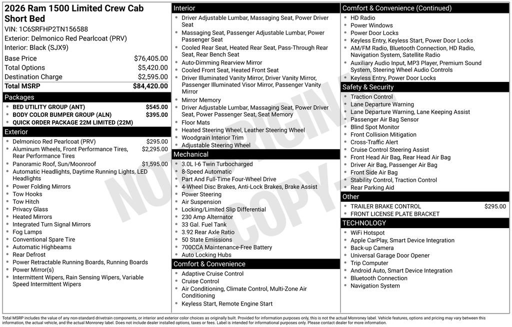 New 2026 RAM 1500 Limited w/ Bed Utility Group image 22