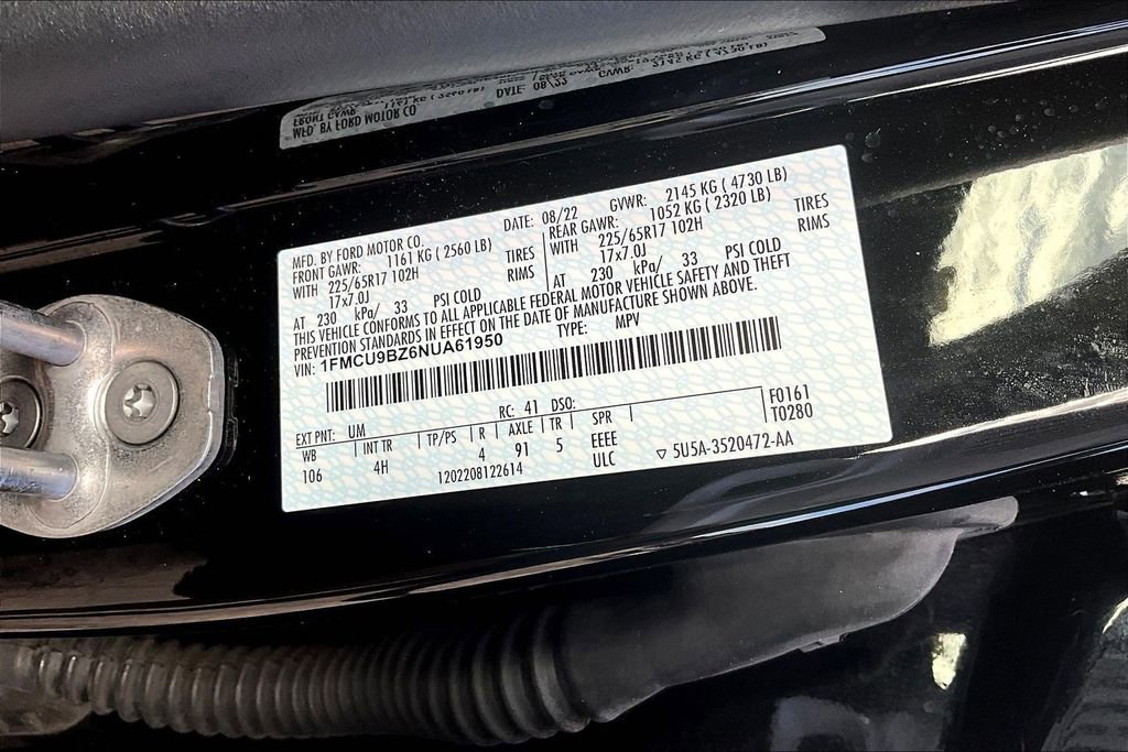 Used 2022 Ford Escape SE image 20