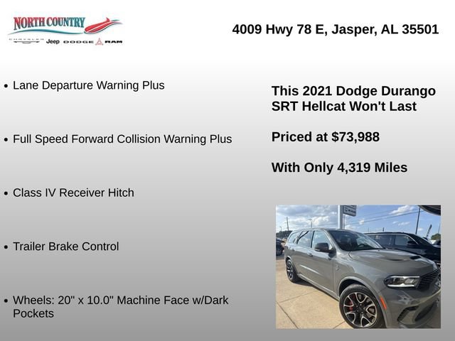 Used 2021 Dodge Durango SRT Hellcat w/ Technology Group AWD/4WD image 22