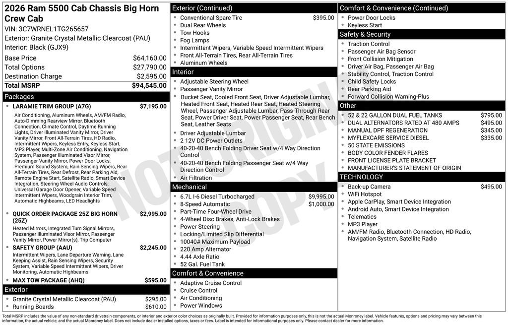 New 2026 RAM 5500 Tradesman w/ Laramie Trim Package image 4