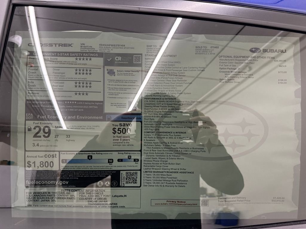 New 2025 Subaru Crosstrek 2.5i Sport image 26