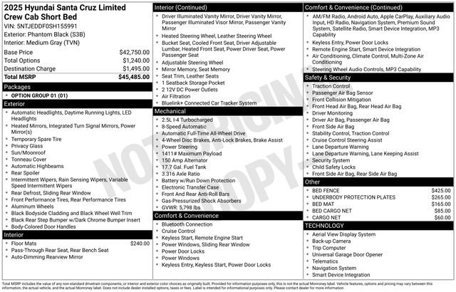New 2025 Hyundai Santa Cruz Limited AWD/4WD image 7