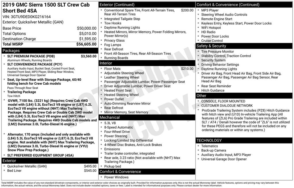 Used 2019 GMC Sierra 1500 SLT w/ SLT Premium Package image 44