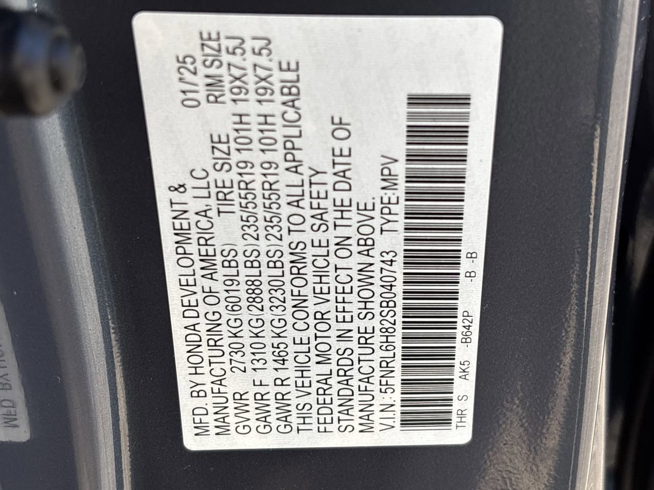 Used 2025 Honda Odyssey Touring image 37