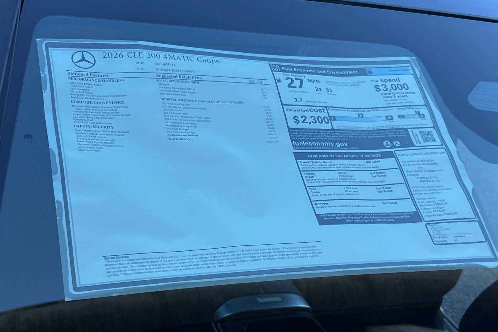 New 2026 Mercedes-Benz CLE 300 4MATIC Coupe image 29
