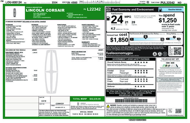 Used 2023 Lincoln Corsair Reserve w/ Equipment Group 201A AWD/4WD image 33