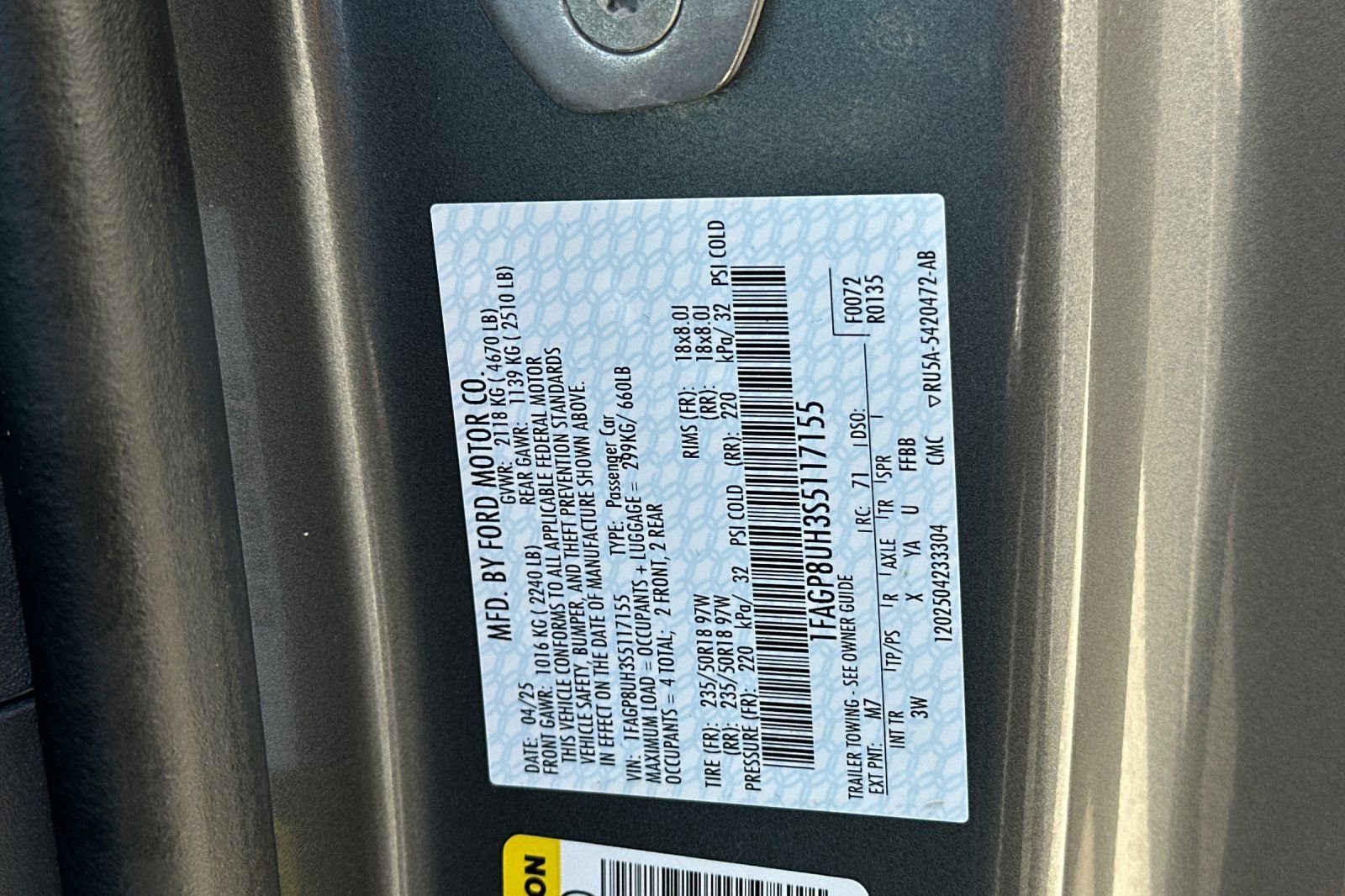 Certified 2025 Ford Mustang Premium RWD image 27