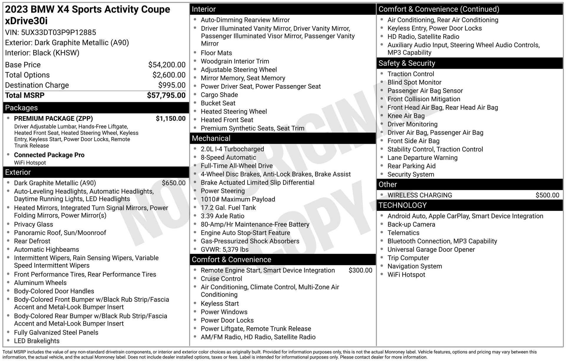 Used 2023 BMW X4 xDrive30i w/ Premium Package image 44